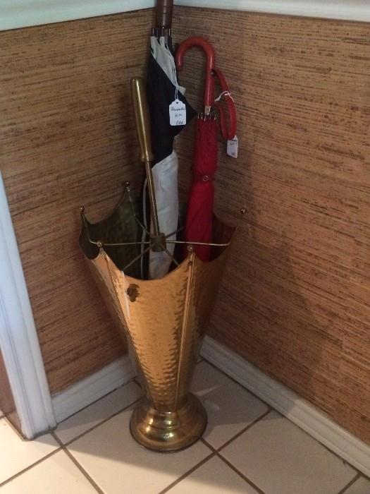 Brass umbrella holder