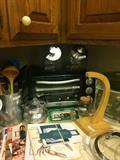 Toaster oven and various kitchen items