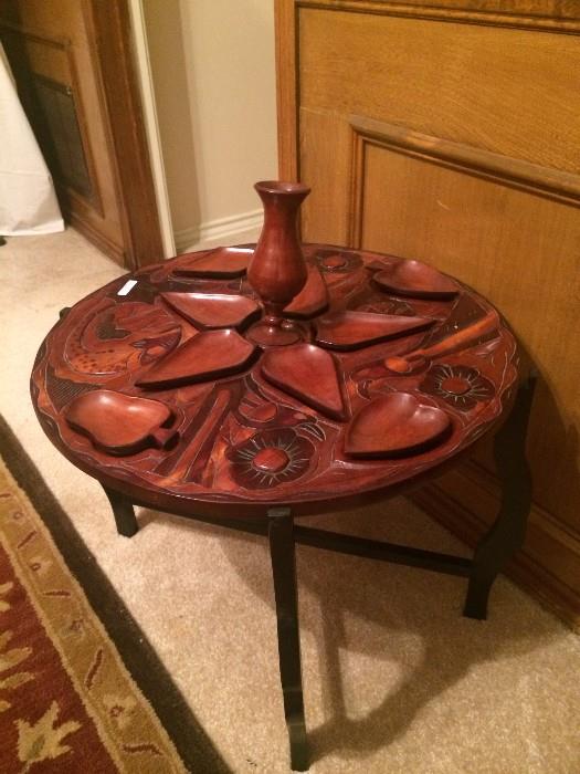 Very unique carved table