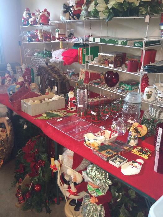 Large selection of Christmas decorations