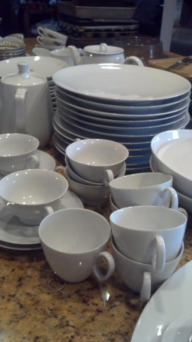 Elegant, vintage bone china, service for 12. Includes coffee and creamer, gravy boat, serving bowls and platter. Very good condition with one or two chips.  This would be a great wedding gift.                             $300 OBO