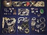 STERLING SILVER JEWELRY // RINGS, EARRINGS, BRACELETS, NECKLACES ( SOME DESIGNER SIGNED)