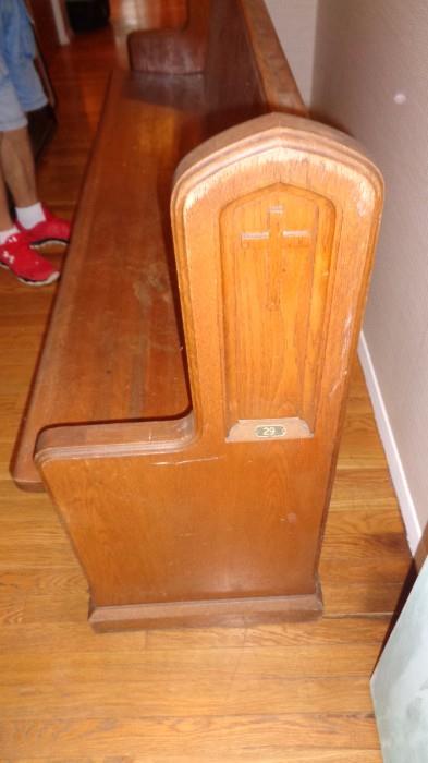 Side View of Church Pew