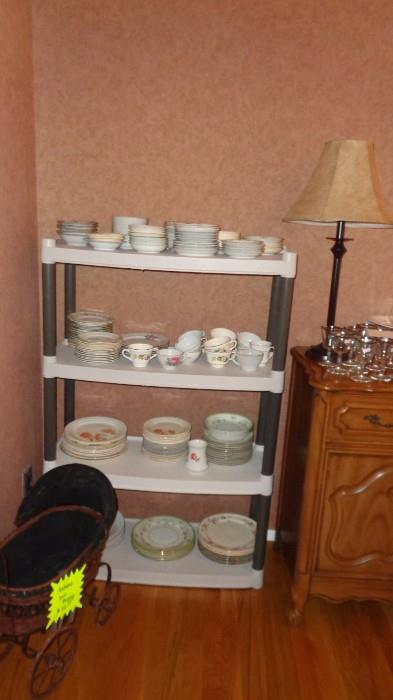 Saucers, Bowls, Plates, Tea Cups -part of Shabby Chic Wedding