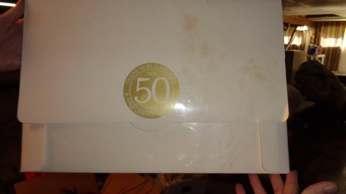 TWA 50 year anniversary sketches-very good condition and hard to find