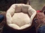 Plush small dog bed.