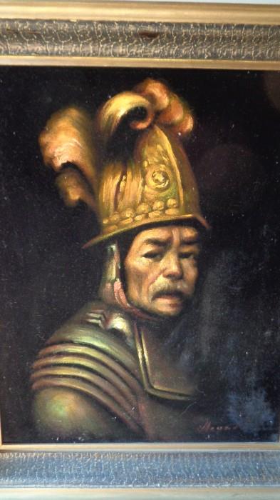 Conquistador Painting on Black Velvet