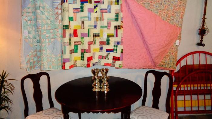 Bombay Co Table with 2 Chairs - 3 Quilts