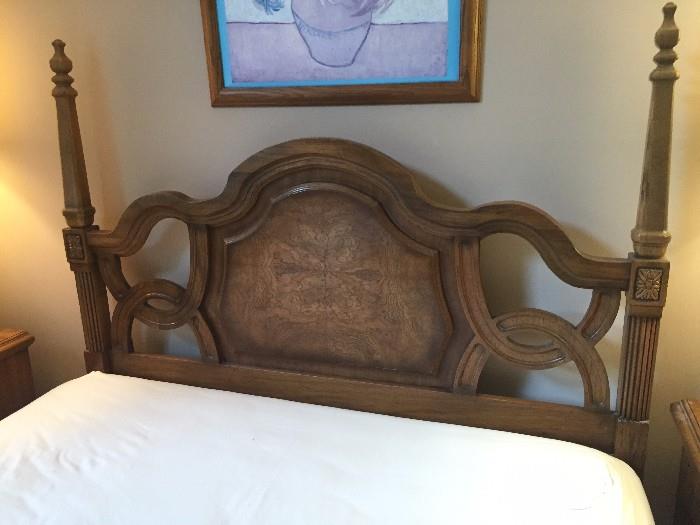 Queen headboard with near new mattress and boxsprings $95.00