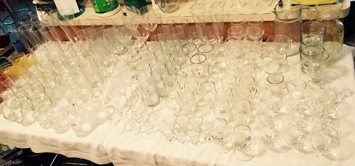 Plenty of glassware