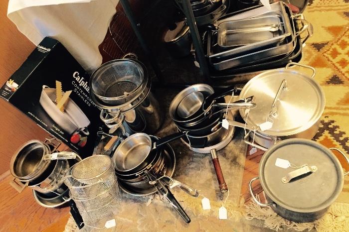 Large amount of good quality pots and pans