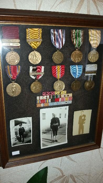 40 years of military medals.