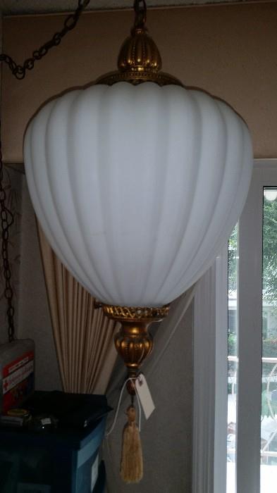 Great & large vintage swag lamp.