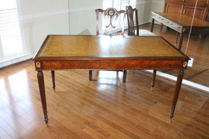 Maitland-Smith leather top writing table