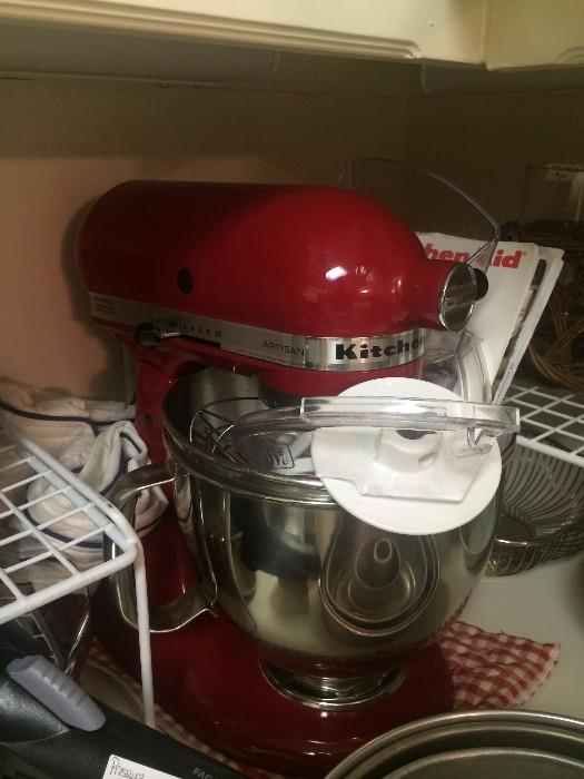 Red KitchenAid mixer