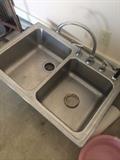 Double stainless steel sink