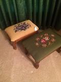 Needlepoint foot stools