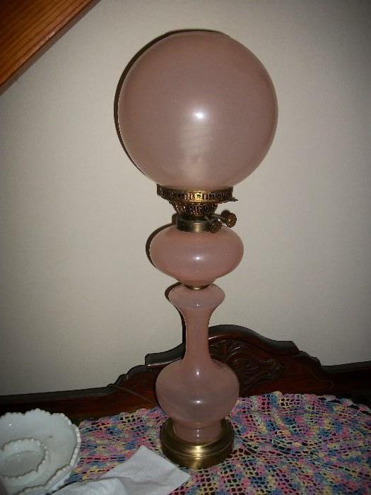 Great pink glass lamp