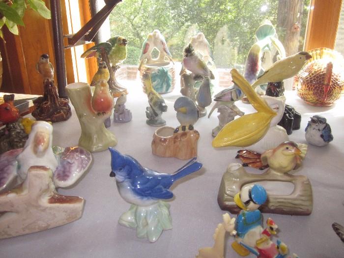 Dozens, Birds, porcelain birds, Stangl, Japanese, Czechoslovakia,  