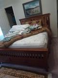 Queen bed with like-new Beautyrest by Simmons Mattress/Springs - priced separately