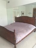 faux bamboo French king size bed