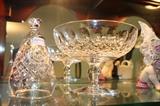 Waterford Crystal "Colleen" compote and 1989 Christmas bell