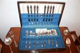 Wm. Rogers & Son "Gardenia" 47 pieces service for 8 silverplate flatware