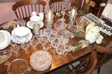 Glassware and silverplate