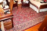 Karastan "Red Sarouk" wool rug - 8.8 x 12