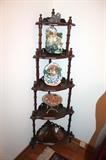 Vintage corner etagere shelf