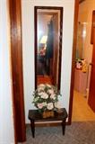 Hall mirror and table