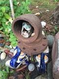 Unique outdoor garden art