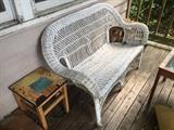 Wicker bench