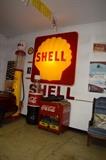 Original Shell Sign and Letter and Wayne Visible Gas Pump