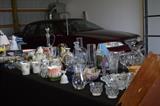 Glassware, car in background, not part of estate