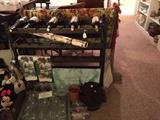 Wine rack and accessories.
