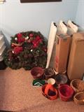 Wreathed, storage containers, trees and baskets