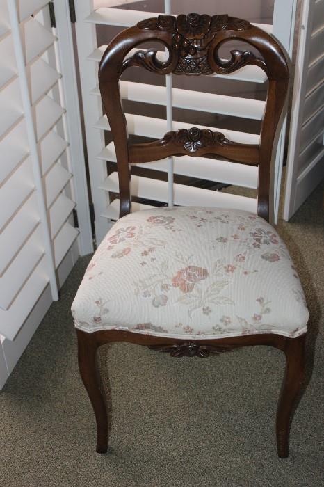 One of two matching side chairs.