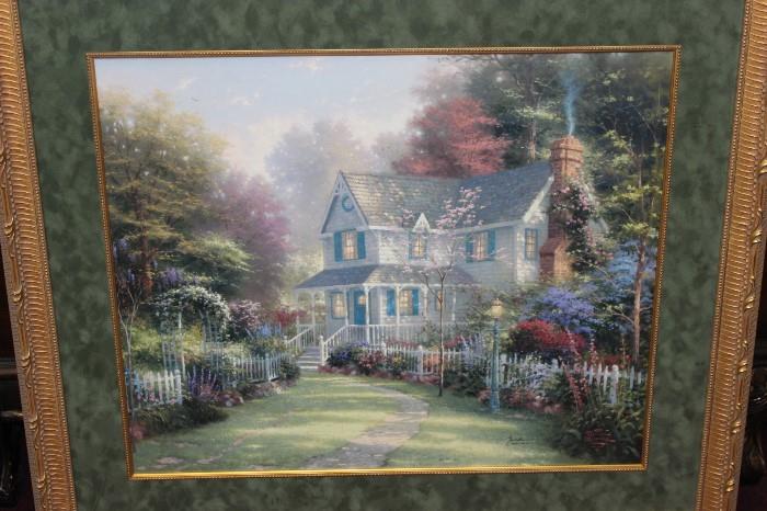 Thomas Kinkade "Victorian Garden", 459/3850 S/N paper, certificate of authenticity. 19x24.