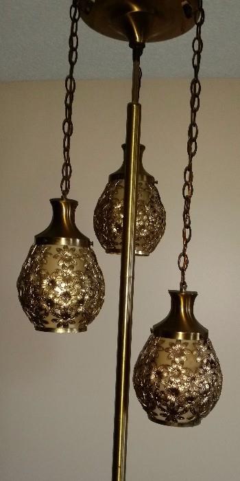 Pole Lights, Gold embossed flowers