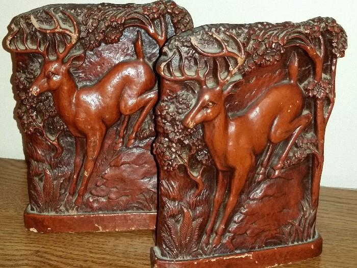 Syroco Deer Bookends