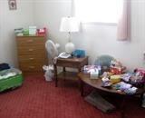 coffee table and side table, lamp, chest of drawers etc