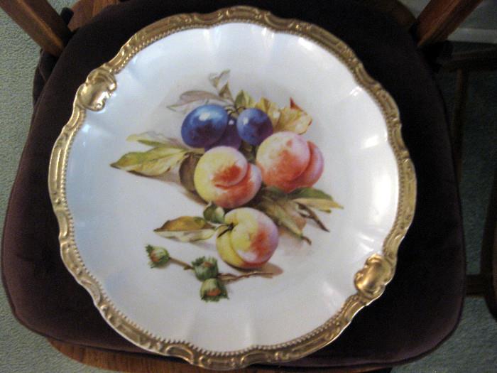 Large gold trimmed plate/Germany