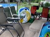 Yard chairs and floats