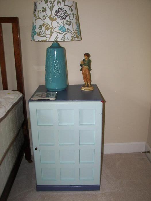 two tone custom painted storage cabinet/night stand 