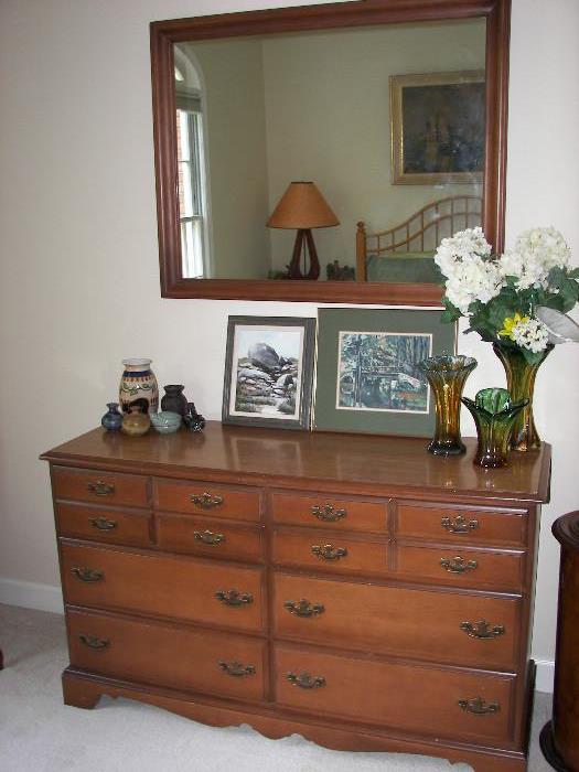 Bassett dresser and mirror