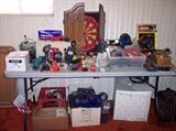 Tools, misc recreation room items.