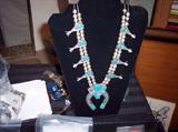 Squash blossom necklace!!  By Sanor Est R, prominent Native American artist.