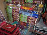 Hundreds of boxed card sets.