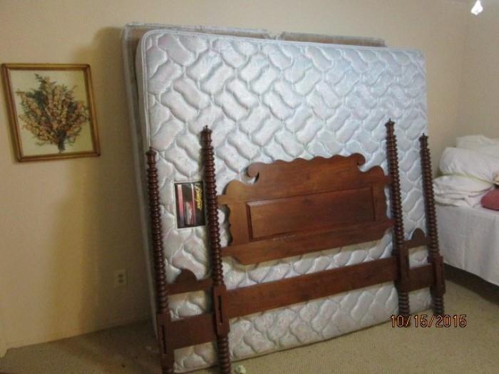 Antique Bed retrofitted to accommodate King Bed